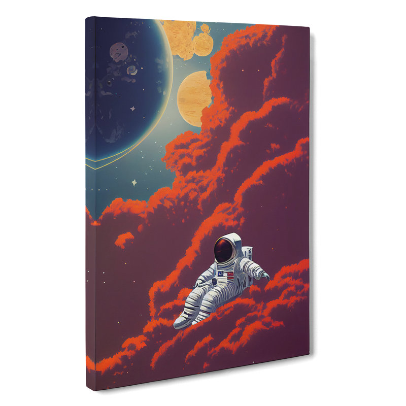XC1022-3755X Resting Astronaut - Wrapped Canvas Print, 50cm H x 35cm W x 2cm D