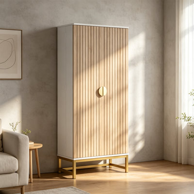 Freestanding Kitchen Cabinet with Double Doors