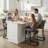Modern Counter Height Barstools with Cutout Back, Comfy Faux Leather Kitchen Island Stool with Metal Frame, Set of 4-1478654790-1478654787