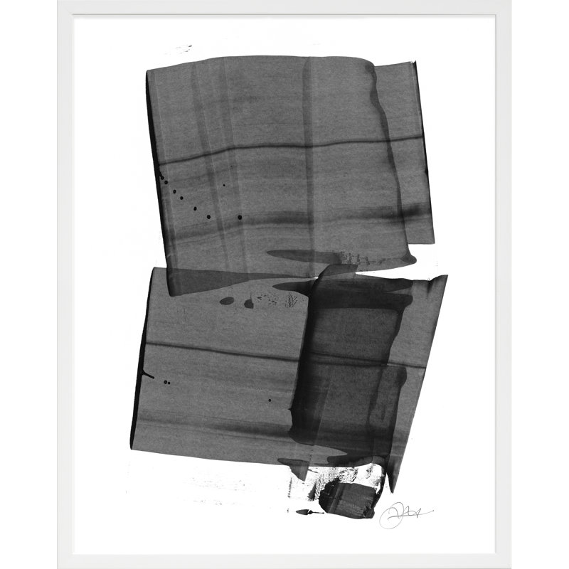 Brushstroke 3 Painting by Jacques Pilon, 25" H x 20" W x 1.25" D, White Wood