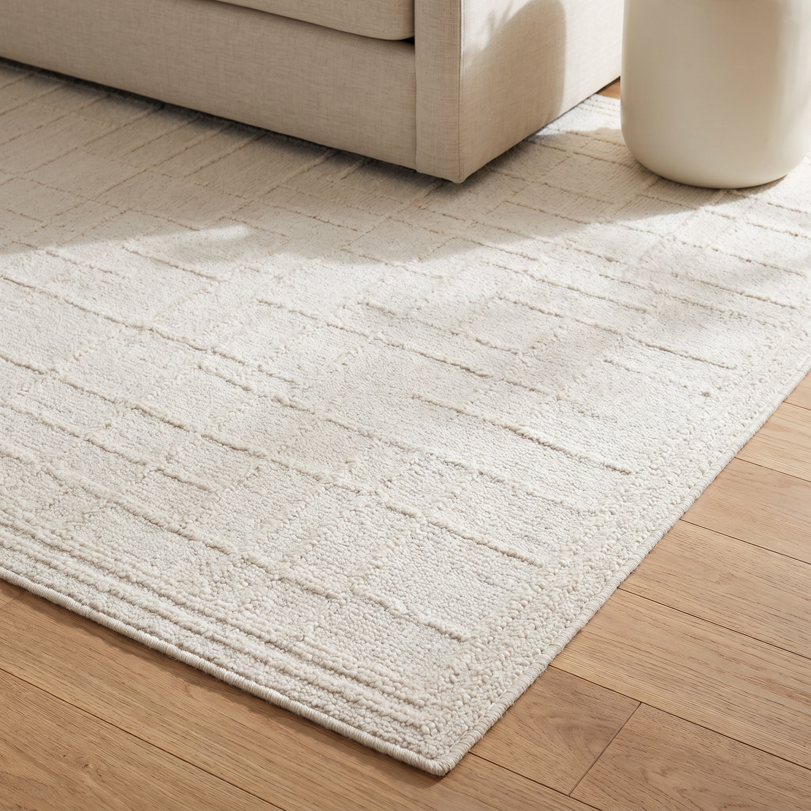 Jekiah Hand-Tufted Geometric Wool Rug, Rectangle 8'9" x 11'9"