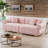 Yore 89" Velvet Upholstered Sofa with Channel Tufting & Throw Pillows-114611261