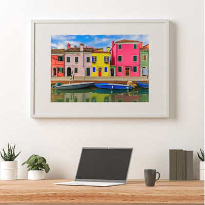 Bright And Colourful Houses In Burano Island - No Frame Print