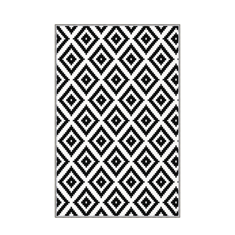 Luxurious Woven Area Rug, 5.9 x 9.2 ft, 100% Polyester, Antibacterial | Non-Slip PVC Felt Dot Underside, 0.3 in Pile Height | Machine Washable, 3D Digital Print, Perfect for Living Room & Bedroom Décor