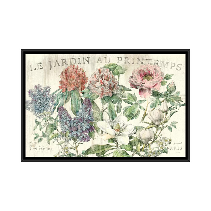 «Arlesa Giana Le Jardin Printemps» par Sue Schlabach, reproduction sur toile tendue, H 40 po x l 60 po x P 1,5 po