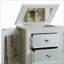 Armoire à bijoux 6 tiroirs blanc moderne avec miroir Crochets à collier | Bois | Blanc