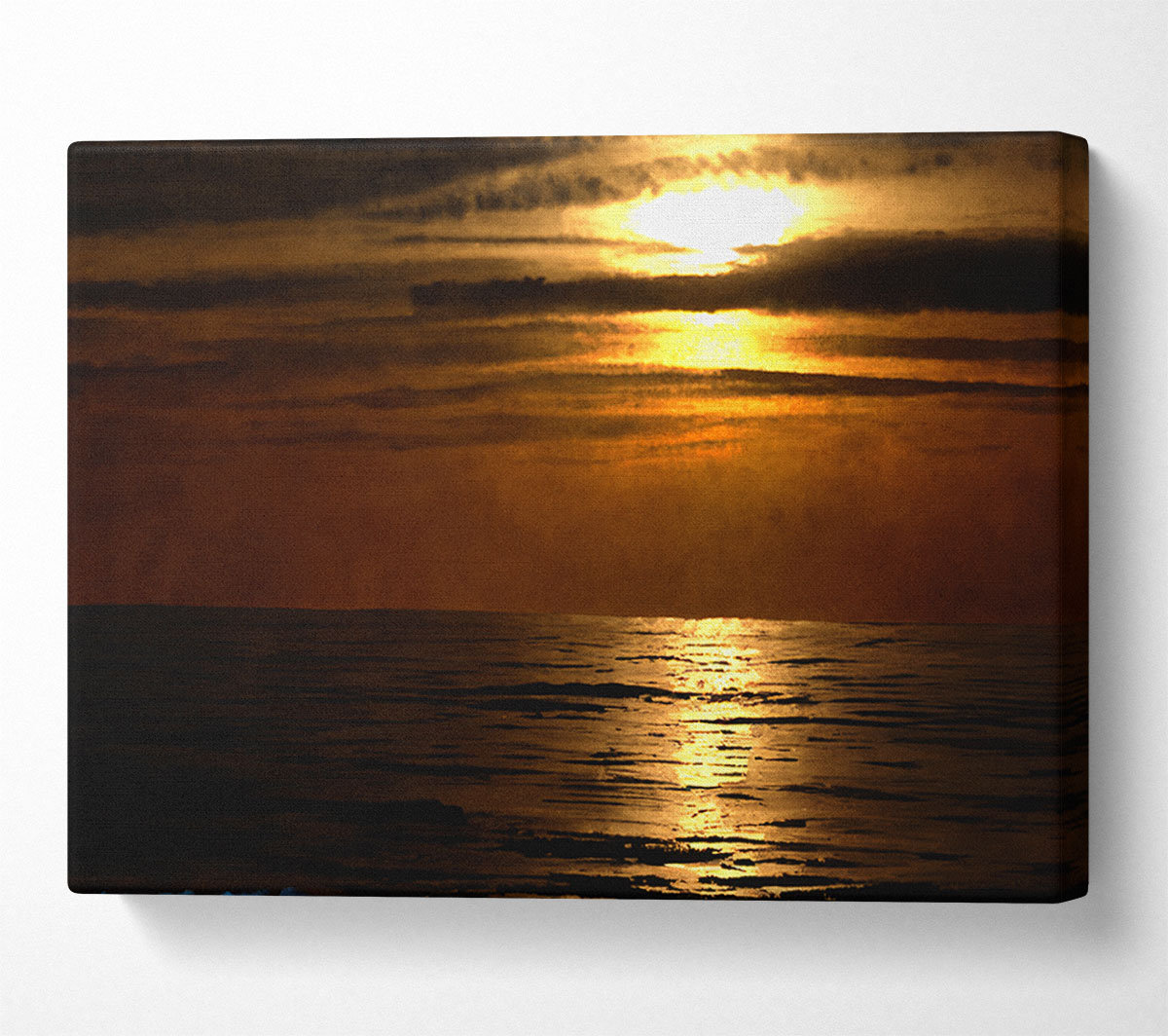 House of Hampton Dark Sunset Beach - Wrapped Canvas Art Prints ...