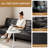 Arjeta  64'' Faux Leather Convertible Futon