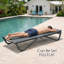 Méridienne d'extérieur Kozyard, structure entièrement en aluminium et tissu textilène, chaise longue inclinable réglable entièrement plate pour la piscine, les bains de soleil et la cour arrière, gris-533165692