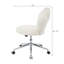 Fauteuil pivotant à 360 ° réglable en hauteur, fauteuil pivotant, tissu en peluche, fauteuil de bureau personnel-887760079