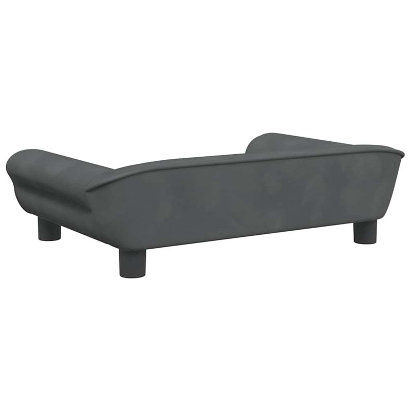 Dog Bed Velvet, 8.7" H x 27.6" W x 18.9" D, Gray