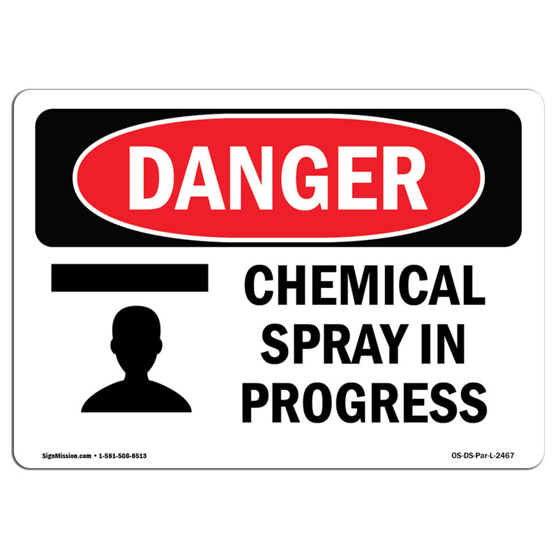 Danger Sign, 18" H x 24" W x 0.1" D