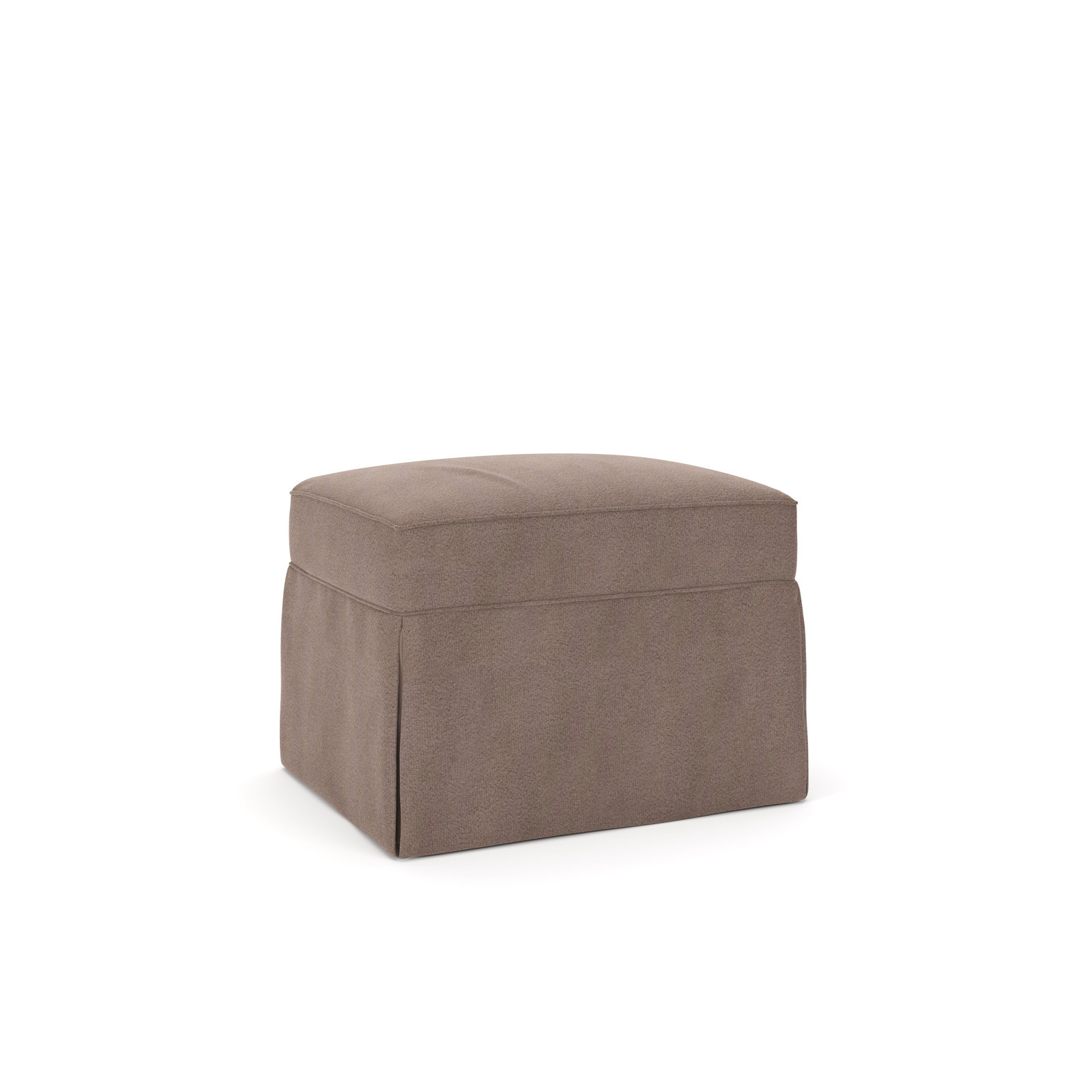 Amari 33" Ottoman, Bella Cocoa Performance Velvet