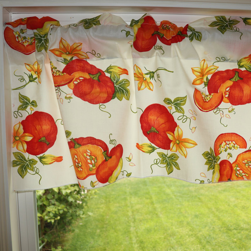 Cantonnière sur mesure en mélange de coton à motif floral l 58 po Channin, H 14 po x l 58 po