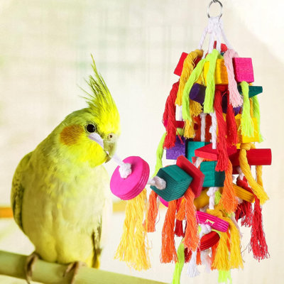 14 pouces perroquet jouets à mâcher multicolores