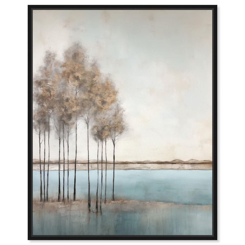 Toile fading , H 21 po x l 17 po, Cadre flottant noir