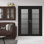 Portes doubles en bois manufacturé et en verre Avon 5 Lite