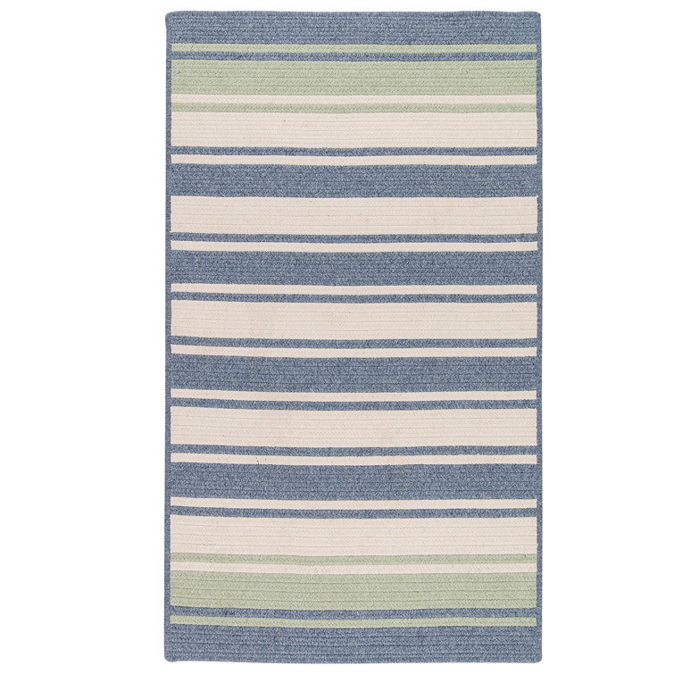Caitlin Wool Blend Reversible Area Rug - Light Blue / Mint
