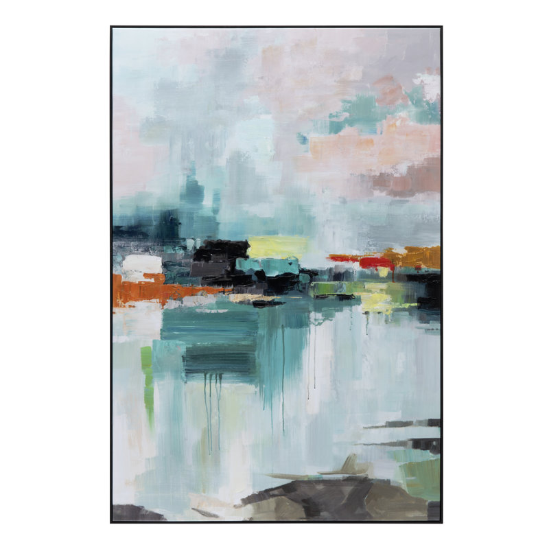 Augusta Abstract Framed Canvas Wall Art