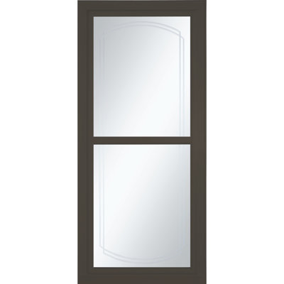 80 Series Split Fullview Bevel Storm Door with Retractable Screen (handle sold separately)