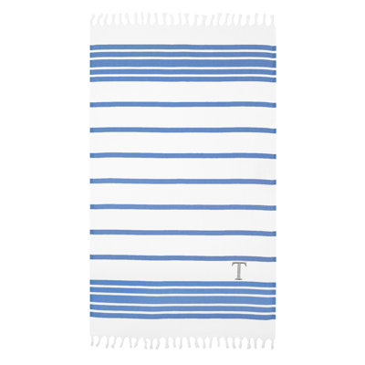 Serviette de plage 100% coton à chevrons