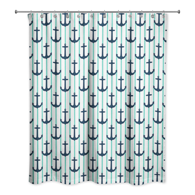 Rideau de douche simple anchor stripes Isaias