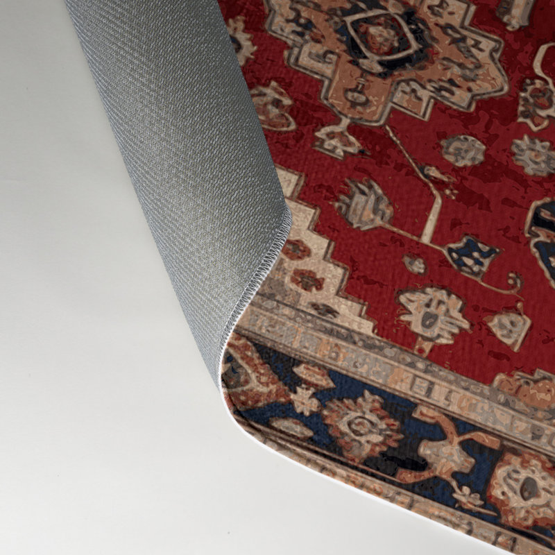 Tapis d'intérieur et d'extérieur brun Persian, Rectangle 9 pi x 12 pi