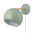 Novogratz X Globe Willow 1-Light Plug-In Or Hardwire Wall Sconce, Sage Green, Matte Brass Accent