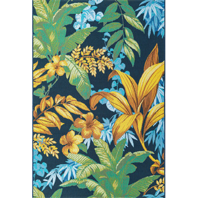 Tapis bleu iris pour l'extérieur