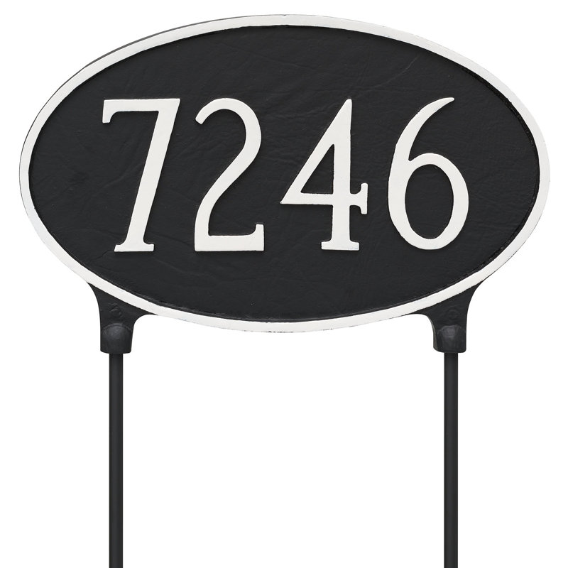 Oval Reflective Lawn Insert, Black / Silver, Yes