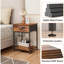  Table de chevet industrielle à 2 niveaux, organisateur de table de chevet pour chambre à coucher de salon