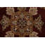 Tapis indien rouge à motif floral Agra 8 x 10