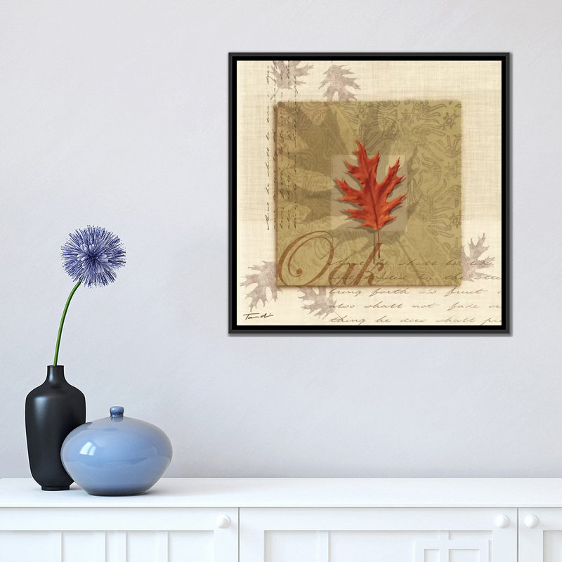«Oak», impression sur toile tendue, H 18 po x l 18 po x P 1,5 po, Pas de tapis, Toile avec cadre noir