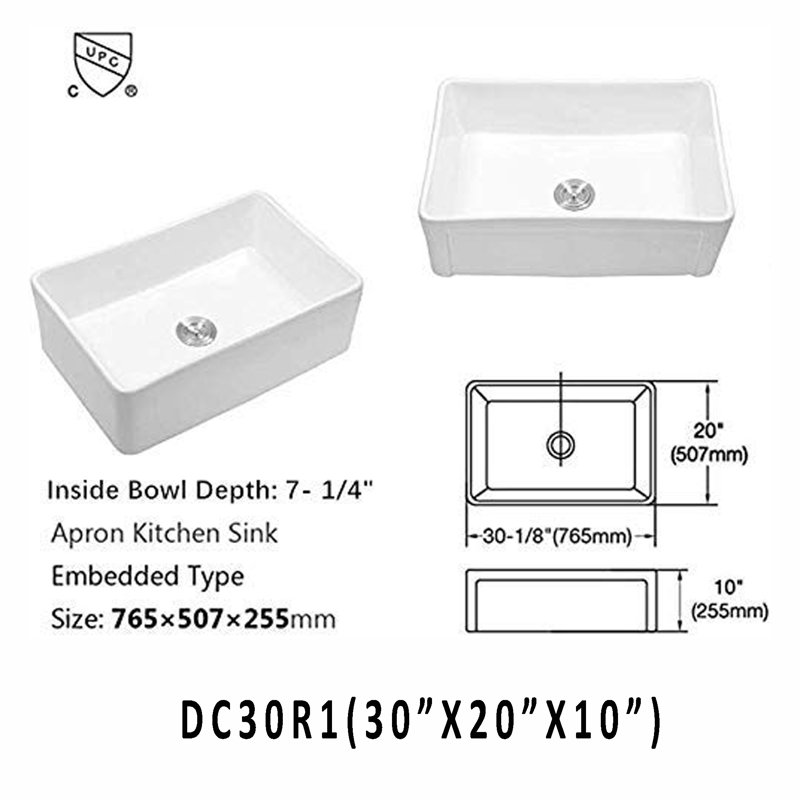 30'' L Single Bowl Kitchen Sink