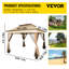 11 pi. x 11 pi Pavillon de jardin en métal