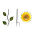 Piquet de jardin tournesol déshonorant