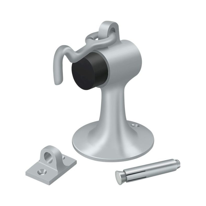Door Stop, Brushed Chrome