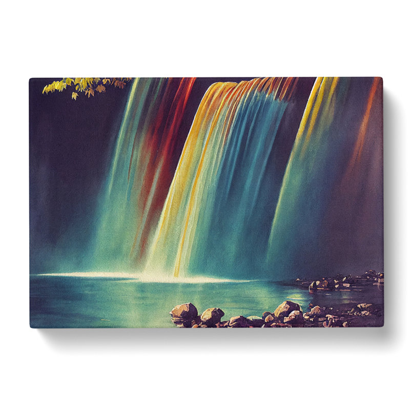 Colourful Watercolour Vol.5 - Wrapped Canvas, 35cm H x 50cm W x 3cm D