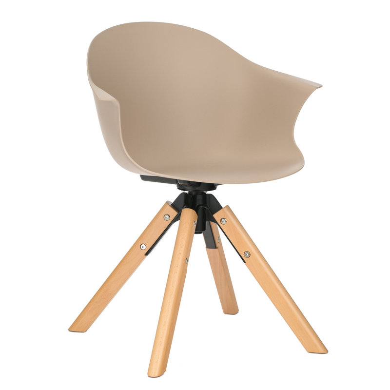 Chaise avec accoudoirs Barvick, Brun, 1