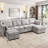Hashim 6 - Piece Free Form Upholstered Convertible Modular Sofa Sectional with Storage-708451237