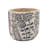 S/2 Gray Sand And Cement Planters With Blue Floral Motif, L:D7x6.7" S:D5.5X5"-900599528