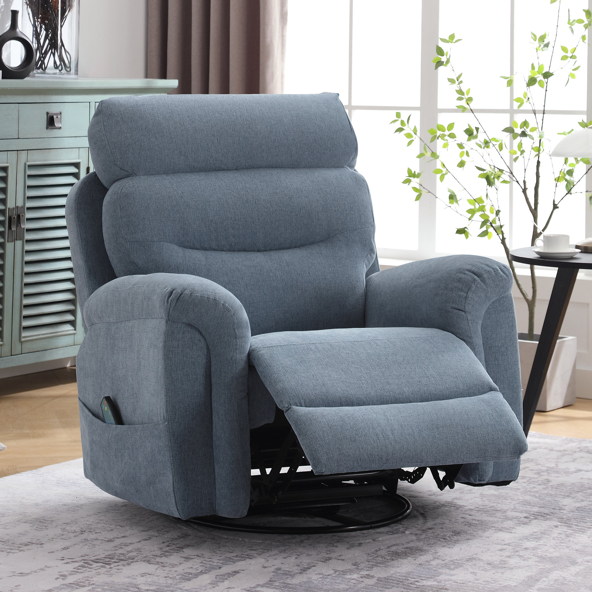 Latitude Run® Brevik 35 Wide Contemporary Breathable Skin Friendly Fabric Soft  Padded Manual Recliner Chair & Reviews