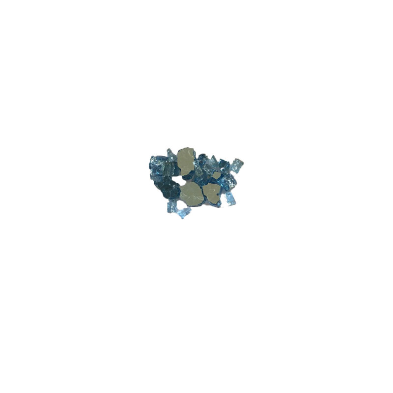 Accessoire de foyer d'extérieur en verre 0,25 po Dagan, Bleu acier, 1/2 po d'épaisseur