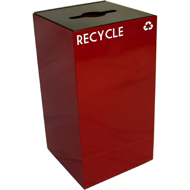 Steel Open Recycling Bin - 28 Gallons