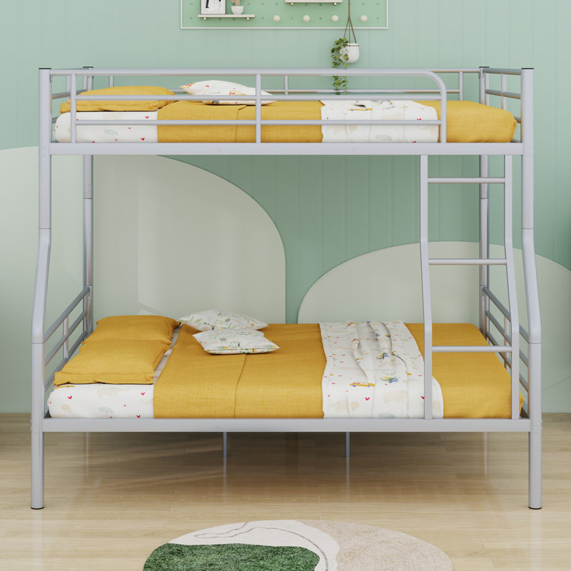 Lit superposé pour enfant Montville, Argent, Double TG sur grand