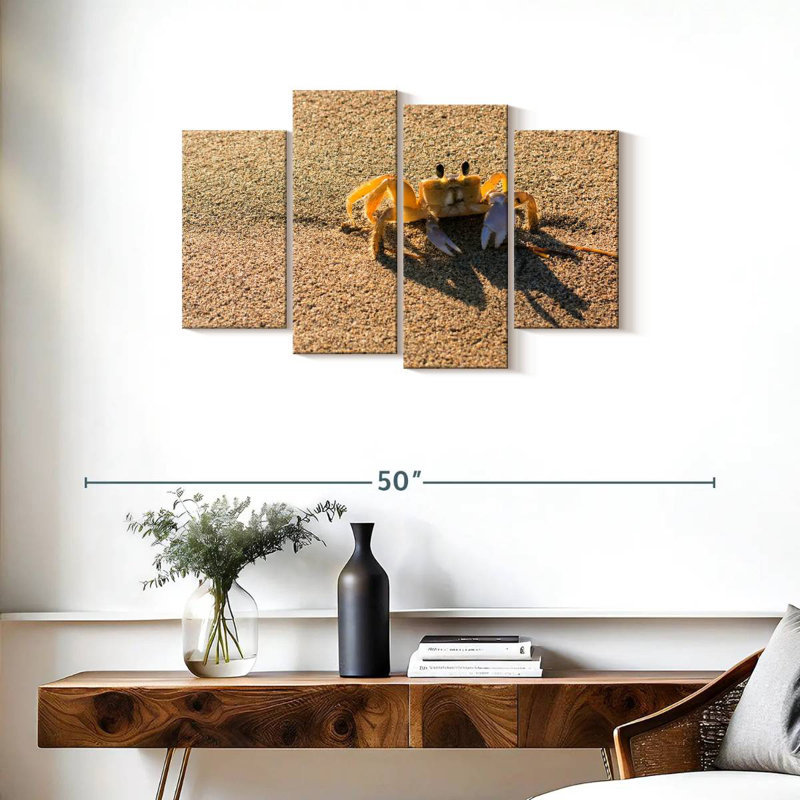 Brampt Crab On Beach, 22" H x 36" W