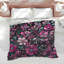 Édredon rose à motif floral-128736829