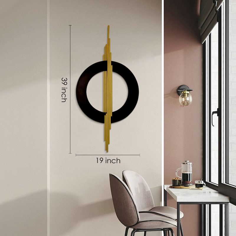 Geometa 3D Modern Metal Wall Decor (Hangable Horizontally or Vertically)