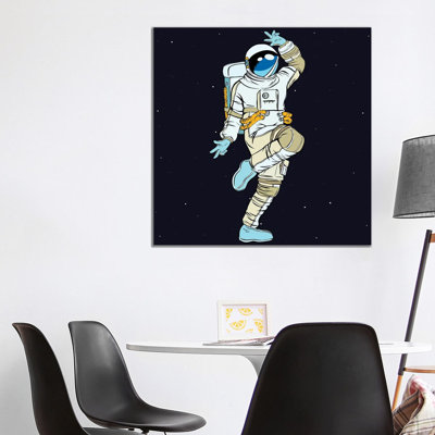 Dancing Astronaut by Art Mirano - Wrapped Canvas Print