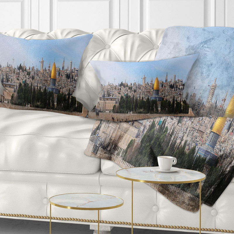 Coussin lombaire panoramique cityscape de jérusalem